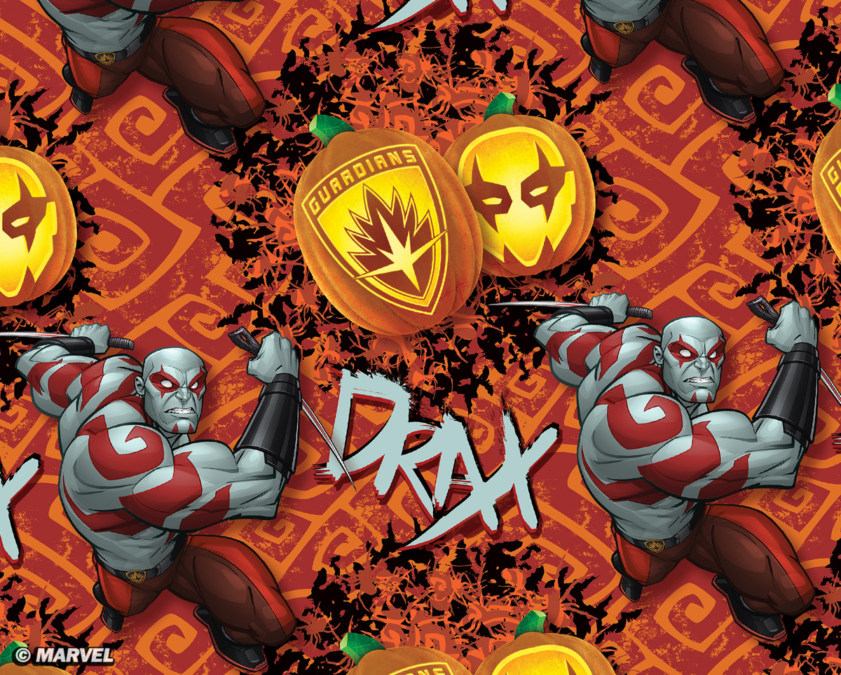 Marvel's Guardians of the Galaxy Halloween Pattern with Drax